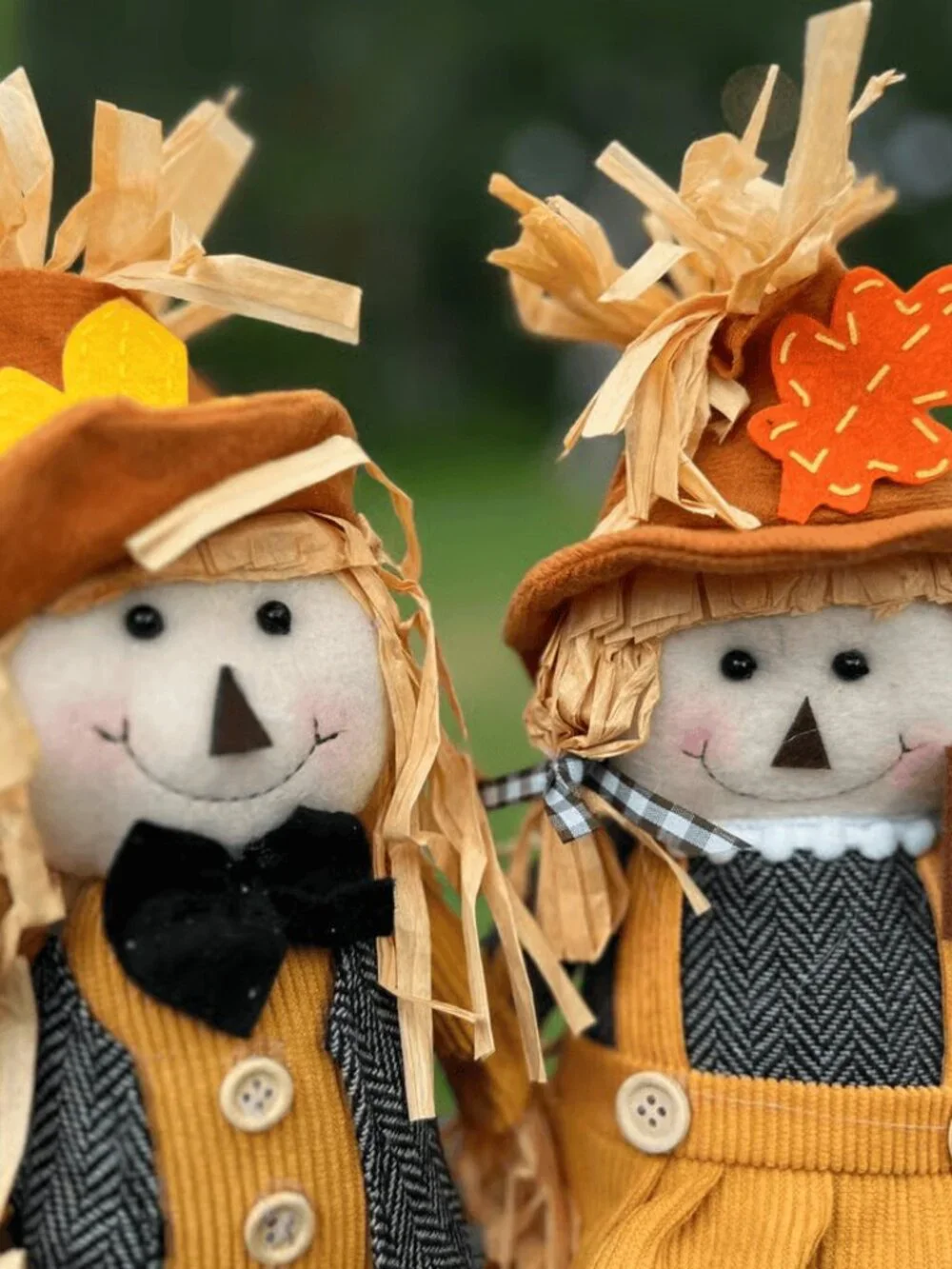 Scarecrow Shelf Sitter Shelf Sitter Home Fall Autumn Table Decoration 2 Pieces